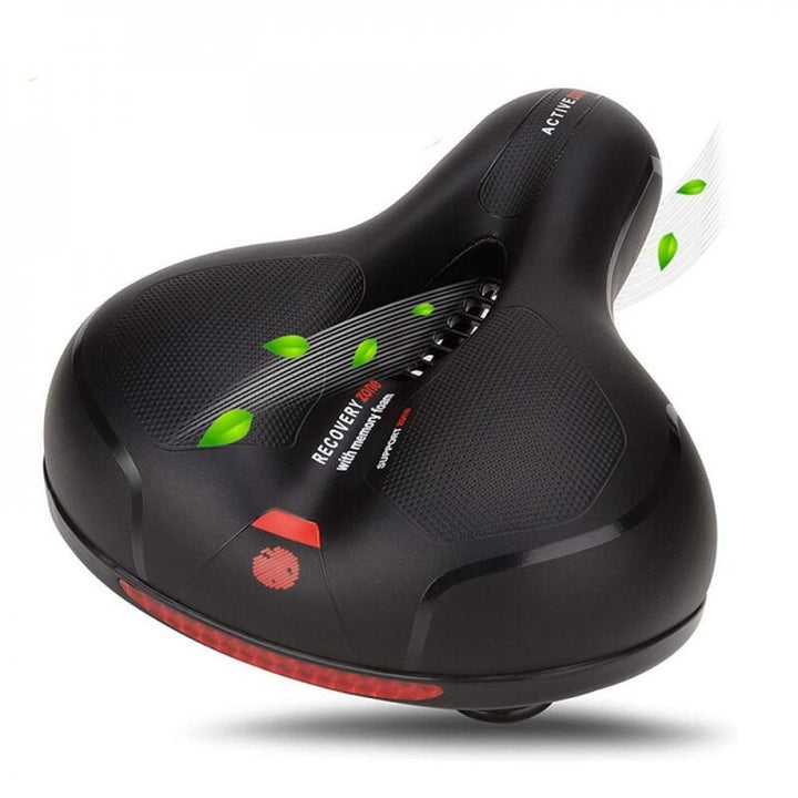Fietszadel met verlichting en extra zitcomfort