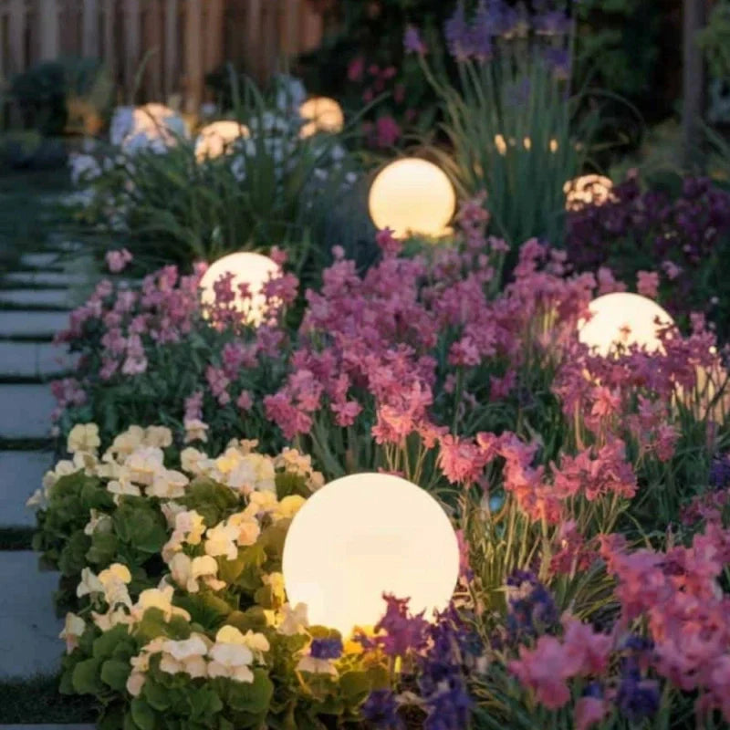 Bolvormige tuinlamp, kleurwisselende LED