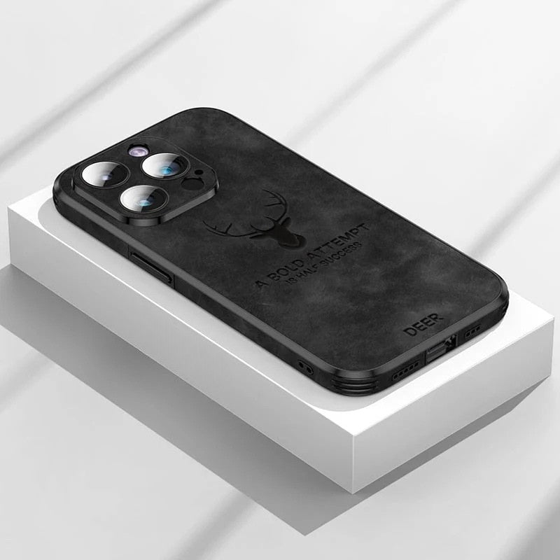 Luxe Hertenleren iPhone Hoes - Veltro