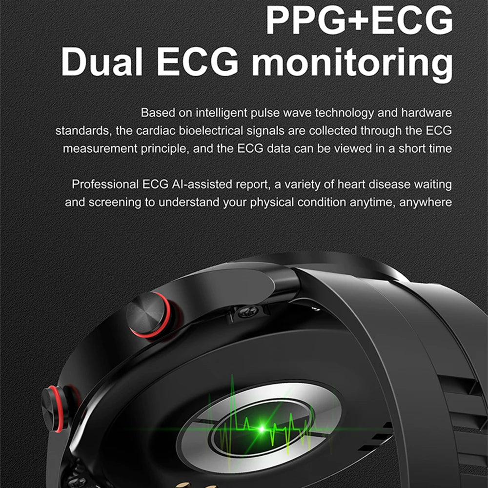 ECG & Hartslag Waterdichte Smartwatch met Bluetooth Bellen – Virex