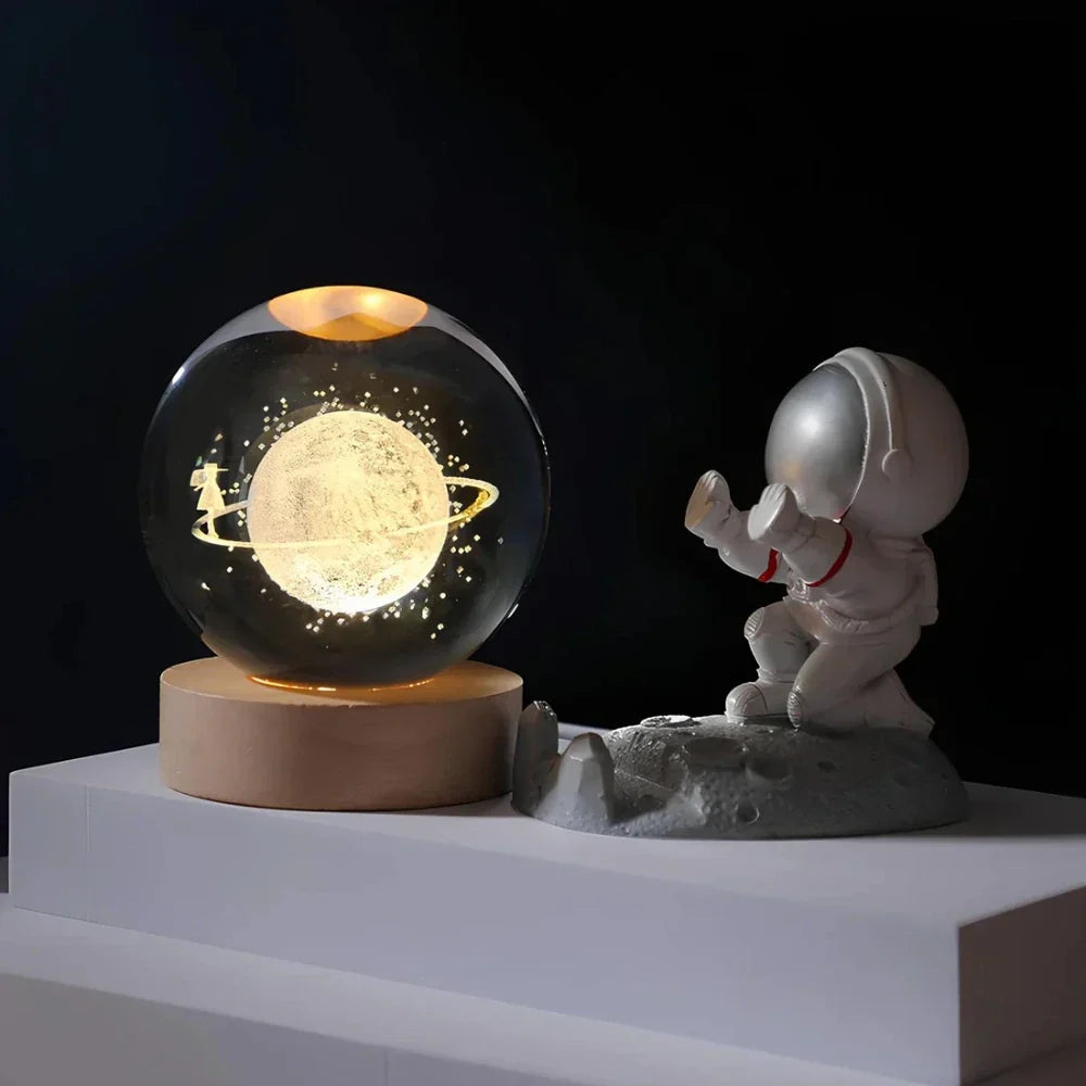 Kosmische kristallen bol-lamp, magische LED-woondecoratie