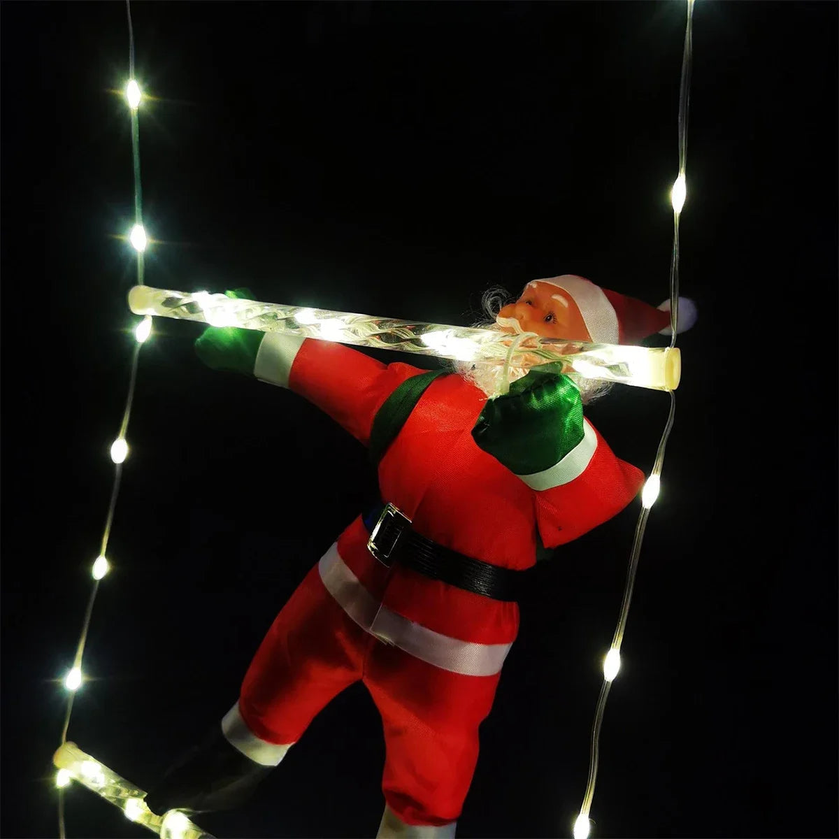 HolidayBright - LED Kerstladder met Santa Decoratie voor Buiten - 3 Meter