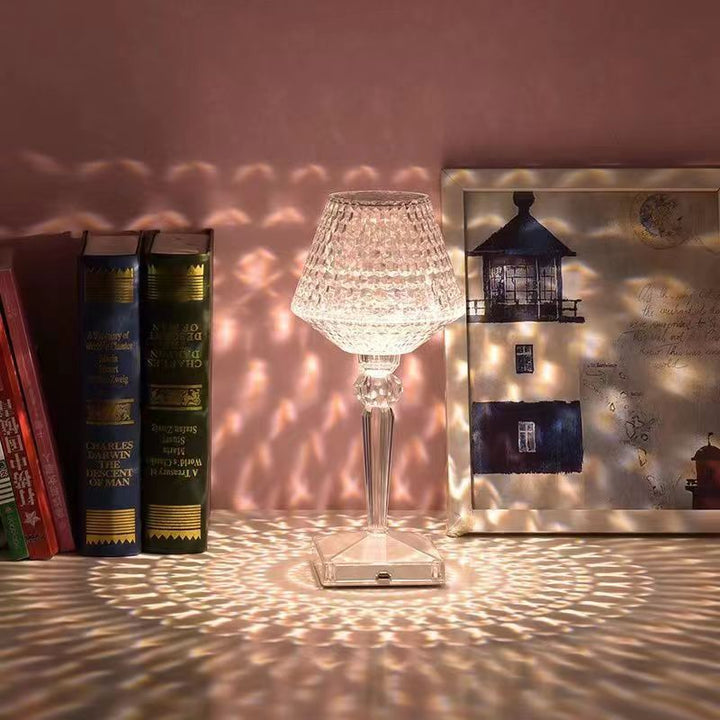GlowLux - Kristallen LED Tafellamp met USB Oplaadbare Dimbare Verlichting