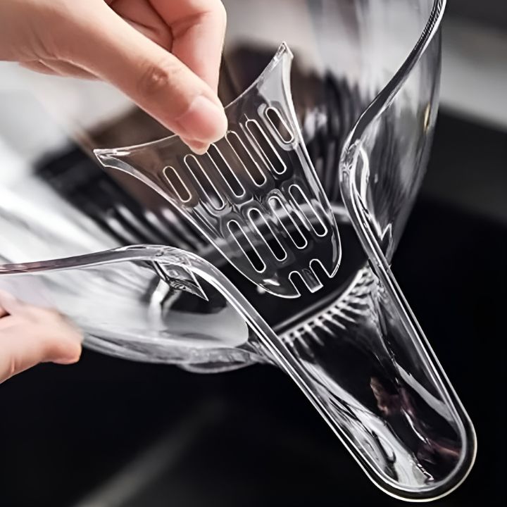 ClearFlow - Transparante Multifunctionele Keukenmand Voor Efficiënt Spoelen