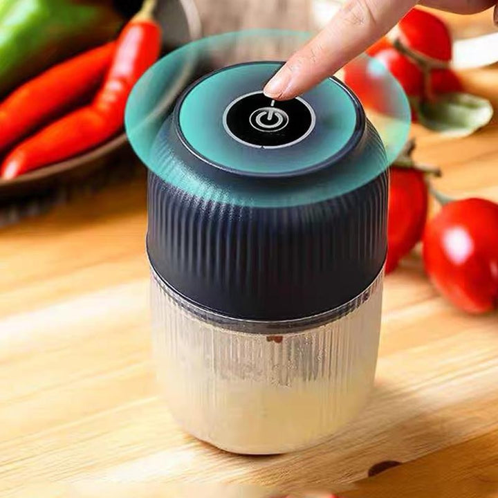 Oplaadbare USB-minihakker met 4 roestvrijstalen messen, kom van 300 ml