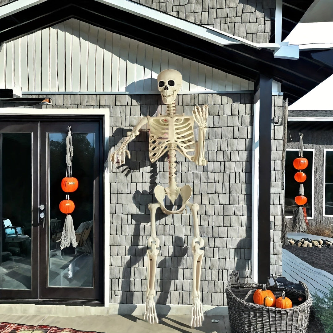 Grote Halloween-skelet van 5,5 ft verstelbare buitendecoratiefiguur