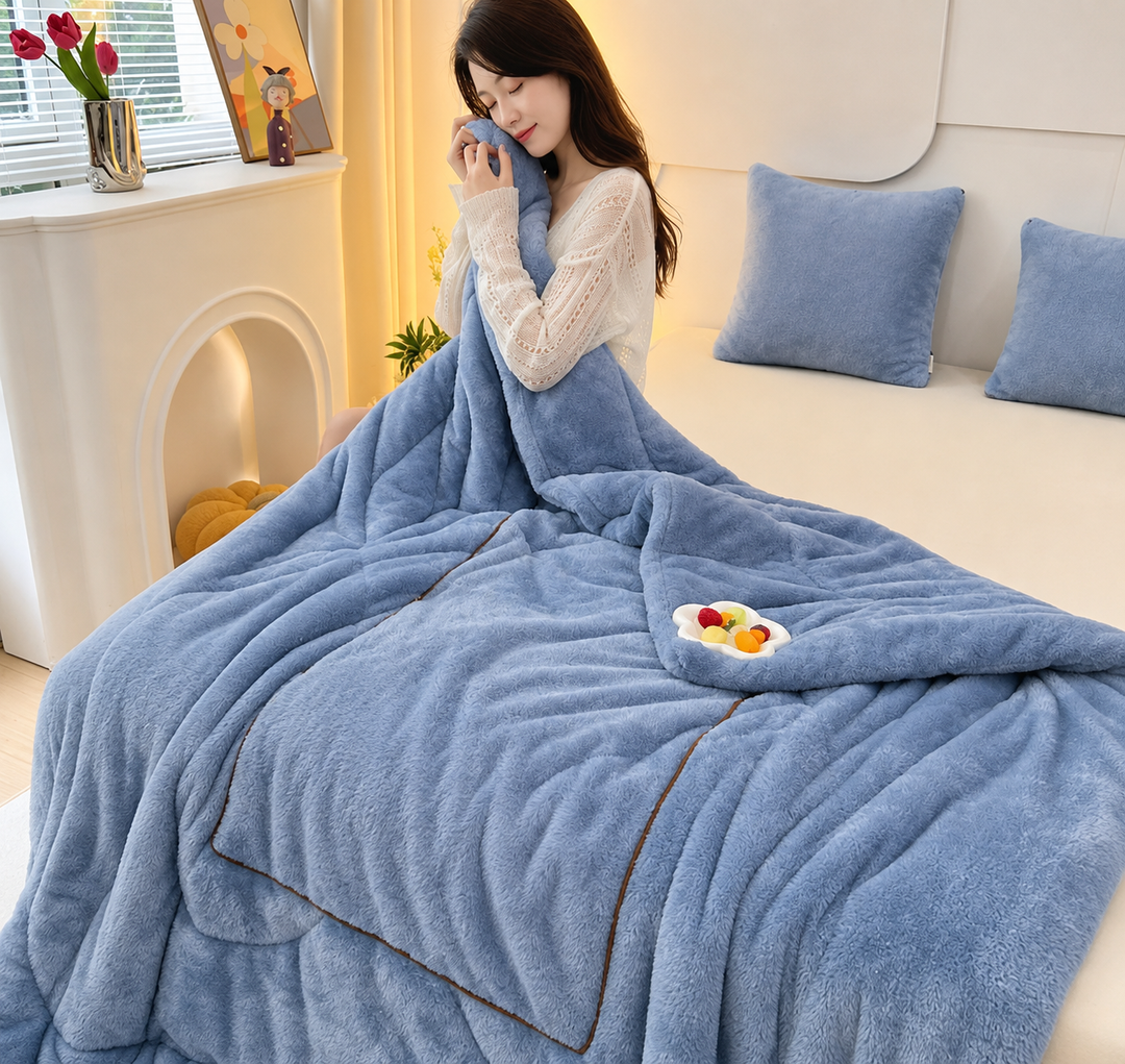 Zachte en Knuffelige Deken- en Kussenset - Voor Warmte en Comfort