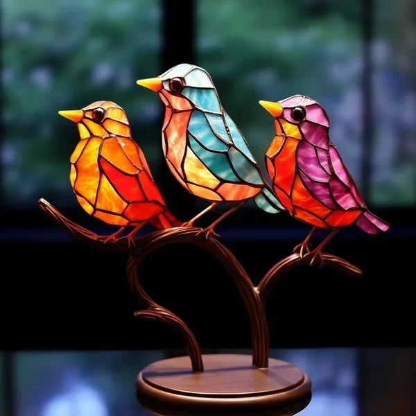 GlassElegance - Handgemaakte Gekleurde Glazen Vogels Voor Een Stijlvol Interieur