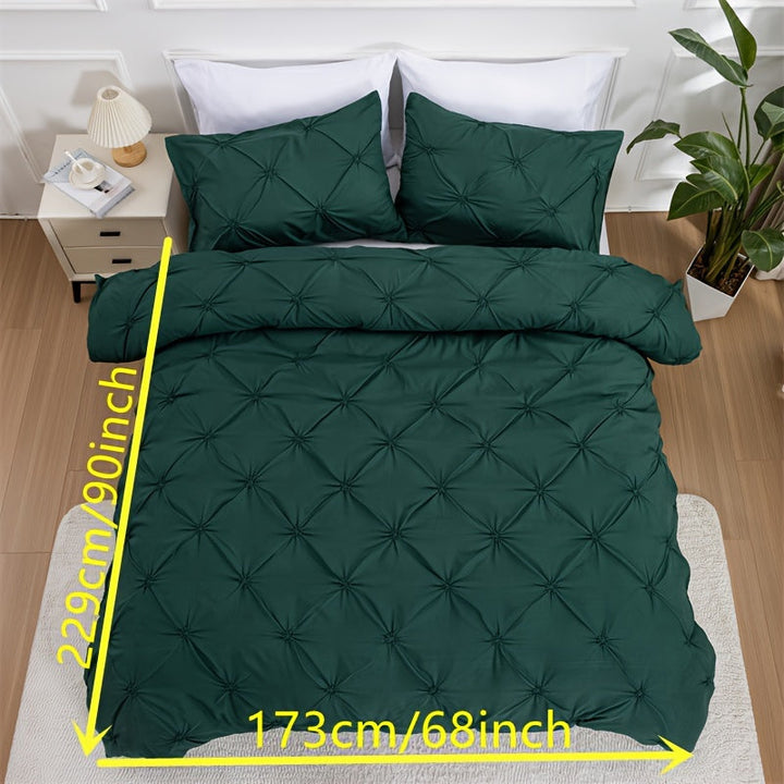 Elegante dekbedovertrekset met pintuck