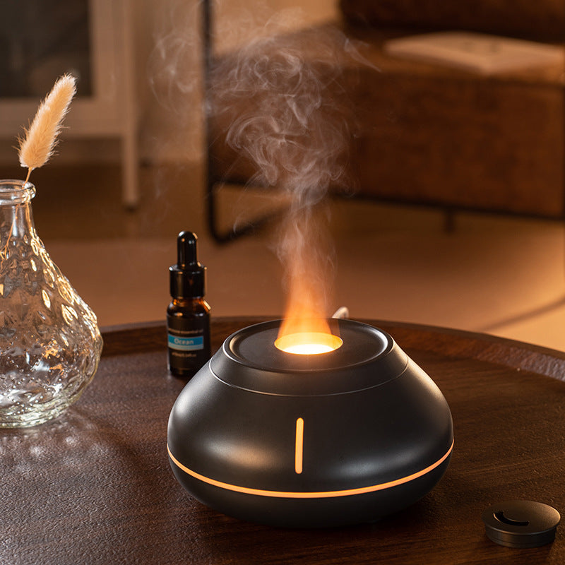 Vlam aroma diffuser met kleurlicht, 130 ml en 8 uur werking