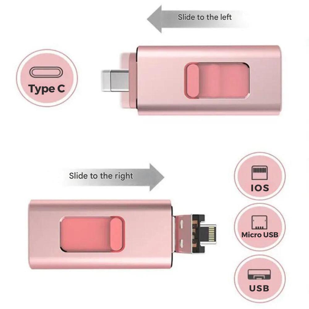 4-in-1 flashdrive voor elk apparaat - DataFlex
