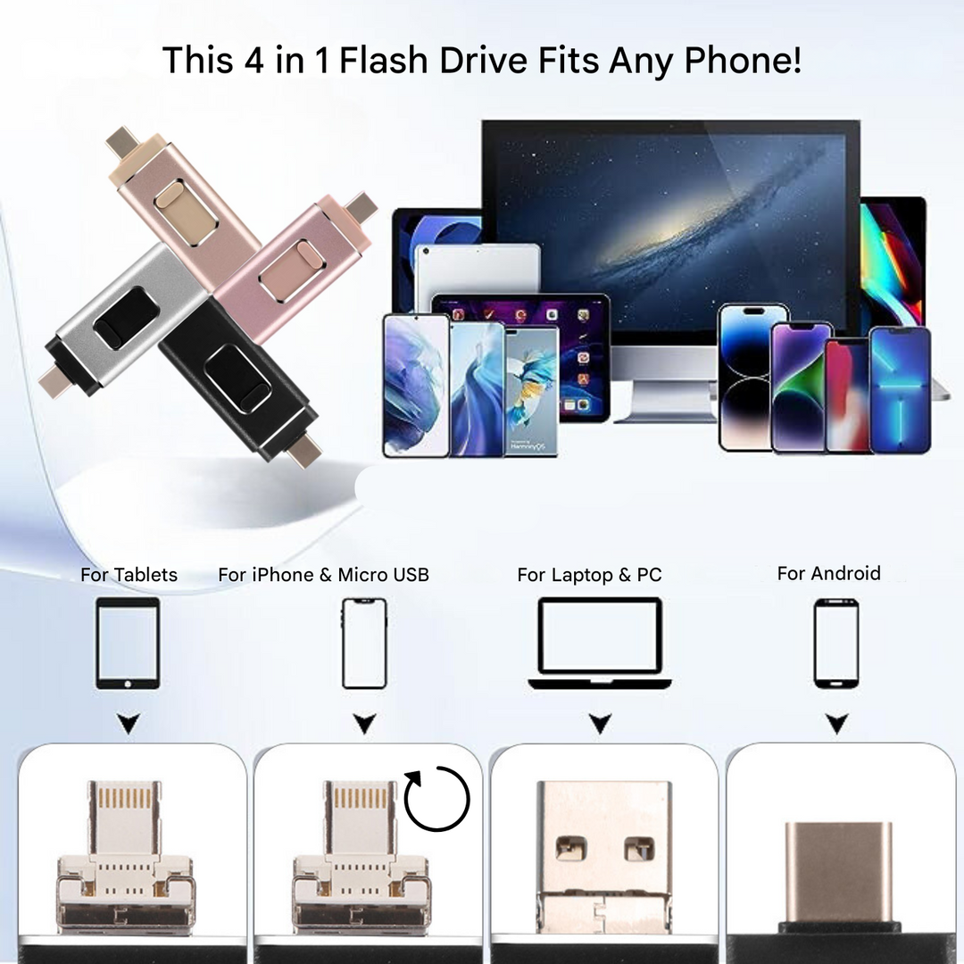 USB-stick 4-in-1 voor elk apparaat - DataFlex