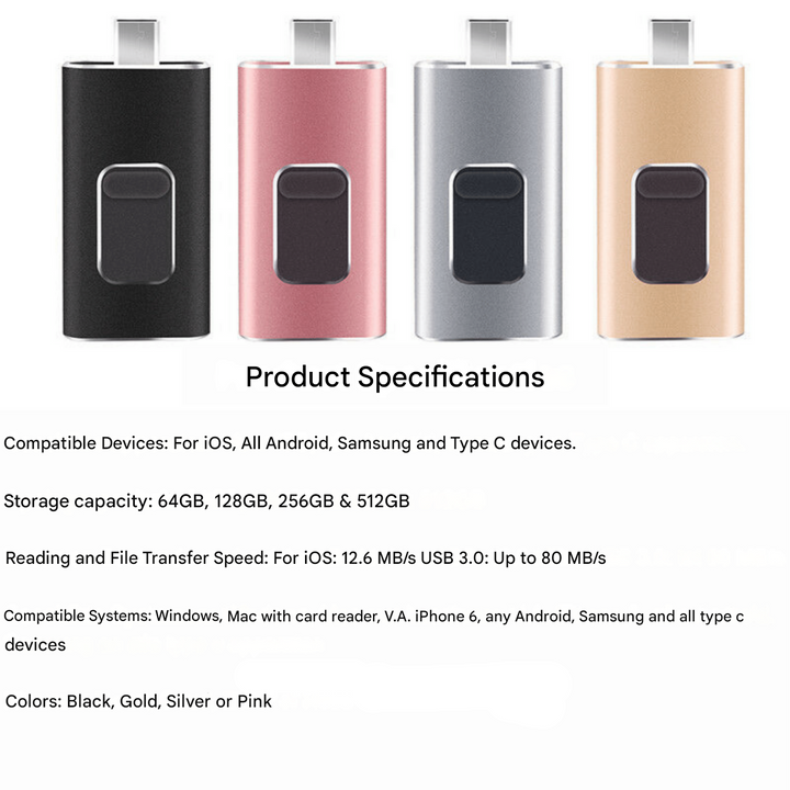 4-in-1 flashdrive voor elk apparaat - DataFlex