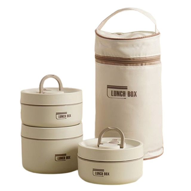 Geïsoleerde Lunchbox met Meerdere Lagen met GRATIS Draagtas - ThermoBox