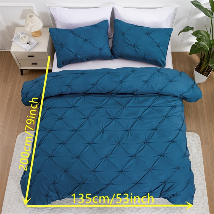 Elegante dekbedovertrekset met pintuck
