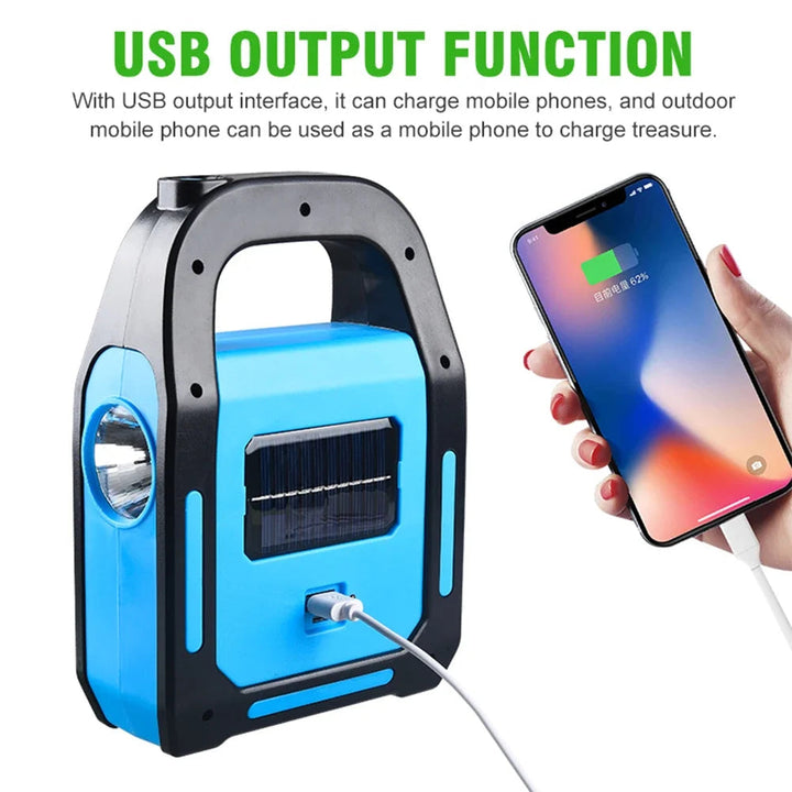 BrightCharge - Solar USB Campinglamp & Powerbank - LED Licht voor Buiten