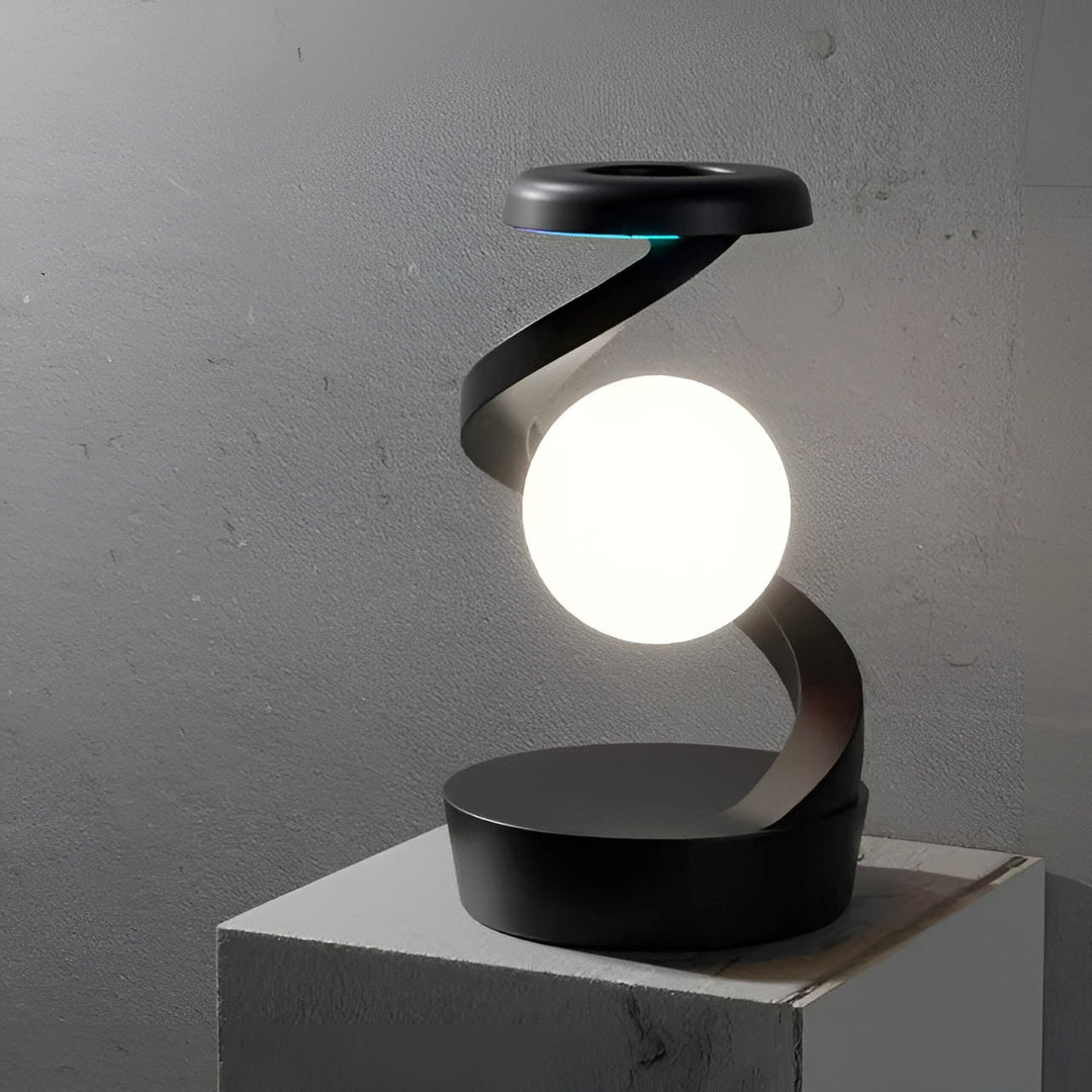 GlowSphere - Moderne Zwevende Lamp met Draaibare LED en Draadloos Opladen
