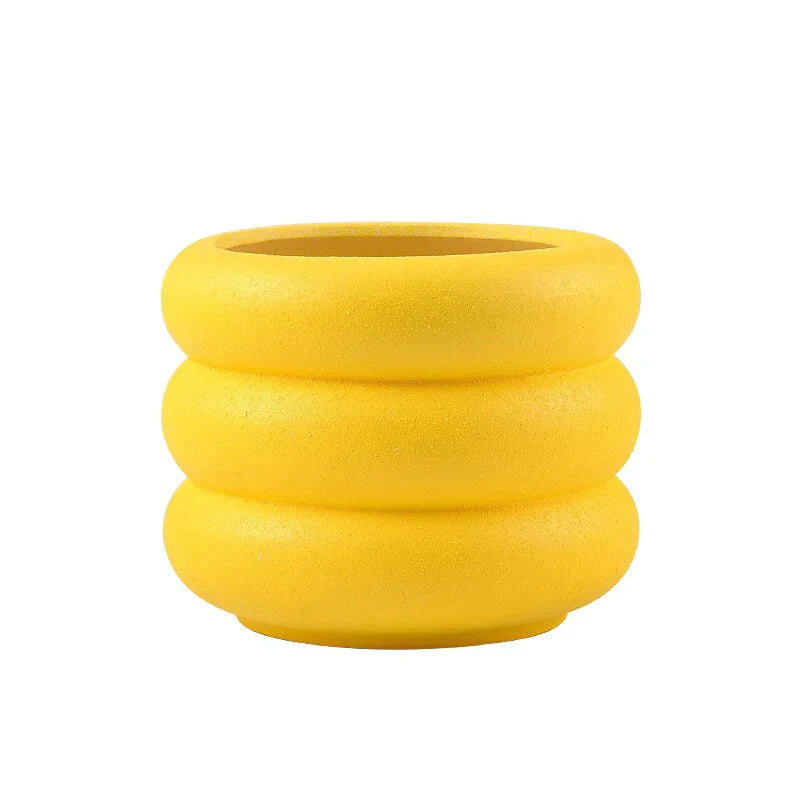 BubbleNest - Moderne Keramische Succulenten Pot met Speels Bubbel Design