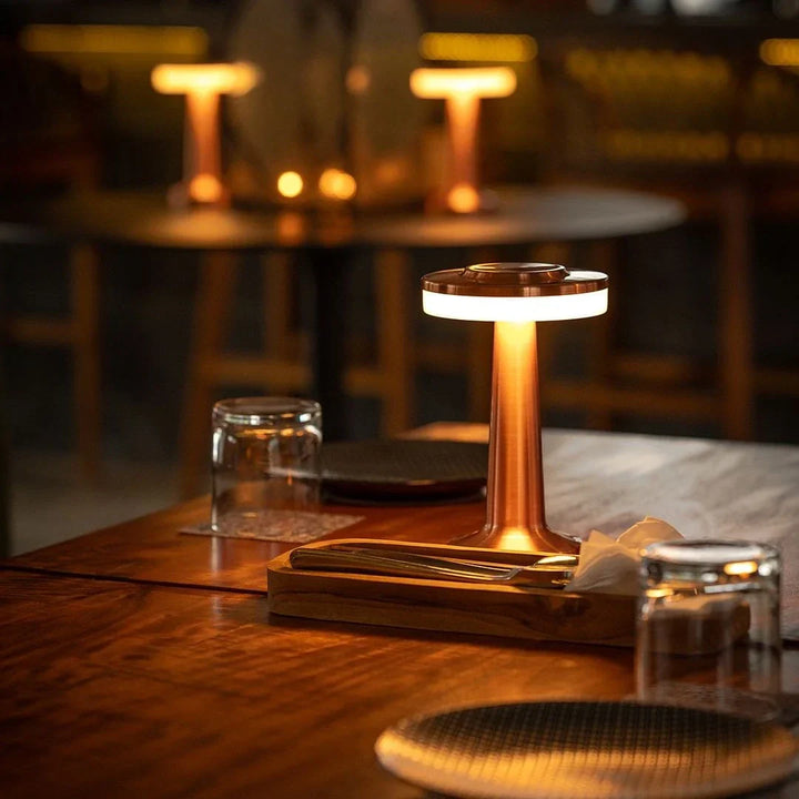 Draagbare dimbare tafellamp, elegant retro ontwerp