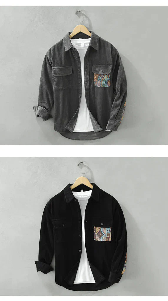 Vintage herenoverhemd met lange mouwen