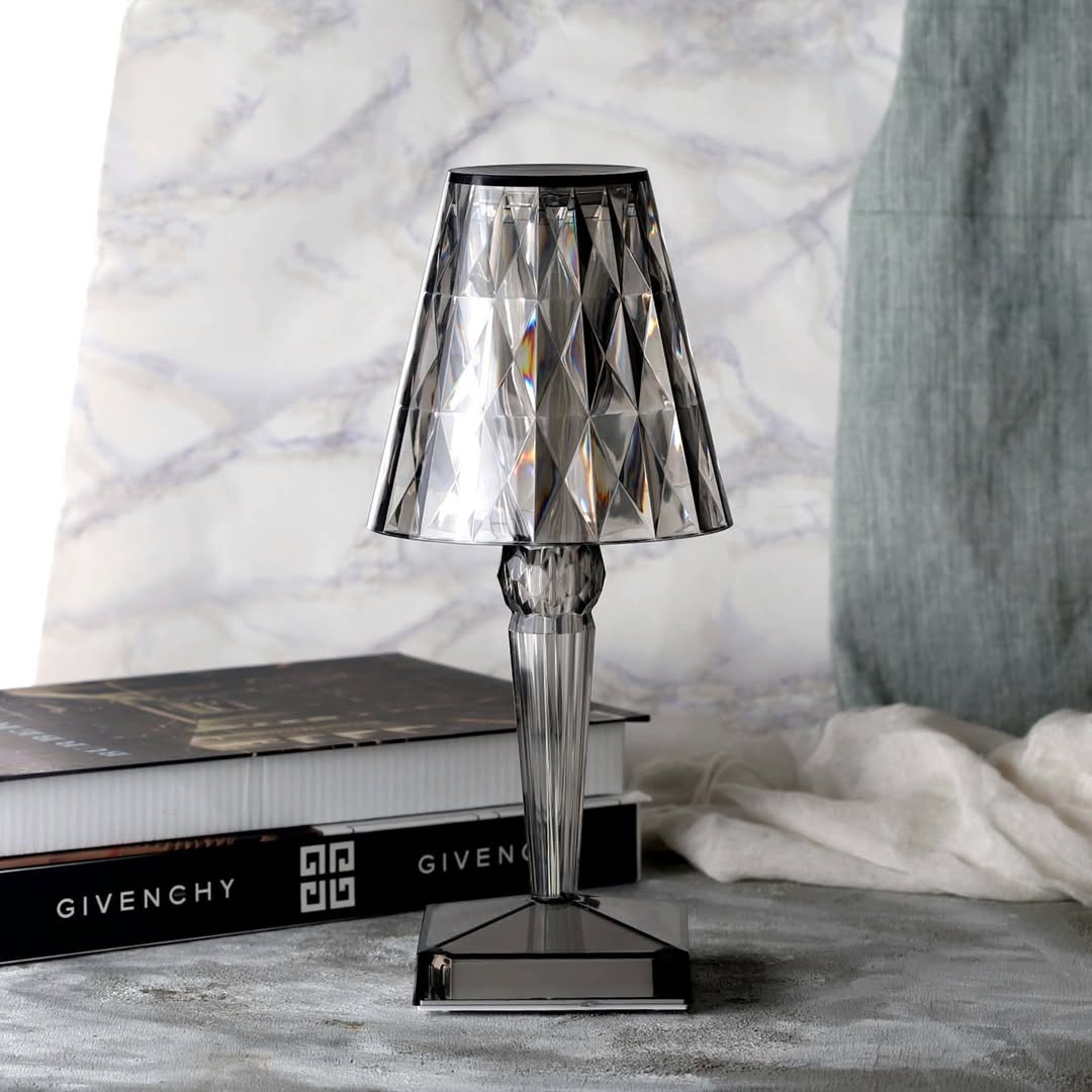 Elegante kristallen accentlamp, dimbare oplaadbare verlichting voor thuis