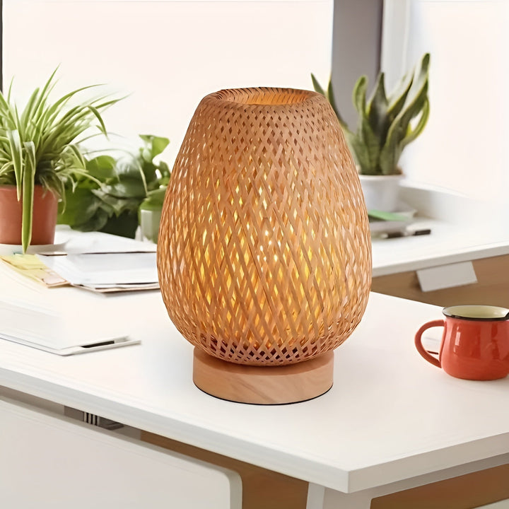 EcoLume - Duurzame Bamboe USB Tafellamp Voor Slaapkamer & Woonkamer