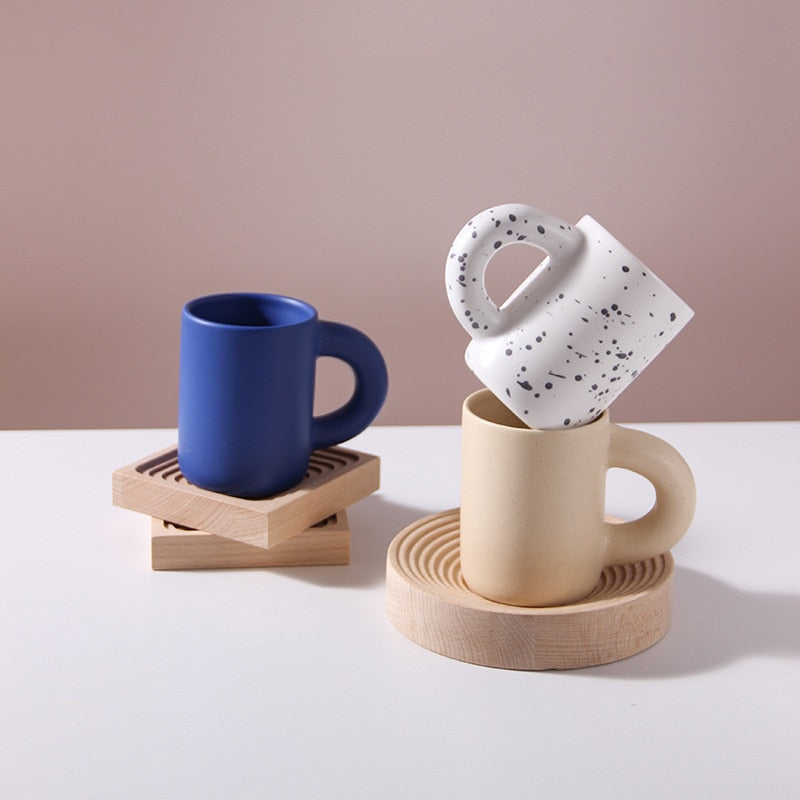 Eleganza - Luxe Porseleinen Kopje met Modern Geometrisch Design