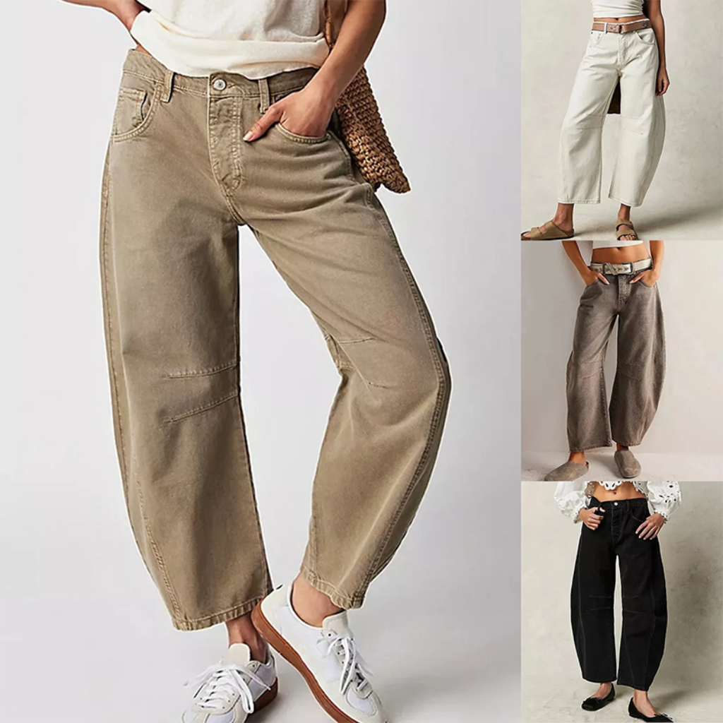 Comfortabele Wijde Broek Voor Dames Met Relaxte Pasvorm — afbeelding 1