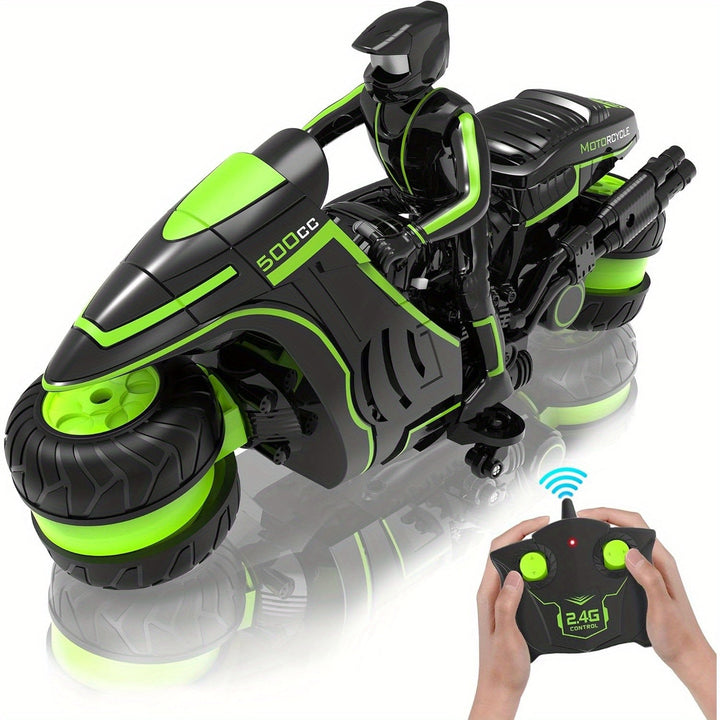 Op afstand bestuurbare stuntmotor – 360° draaiende wielen en hoge snelheid voor kinderen