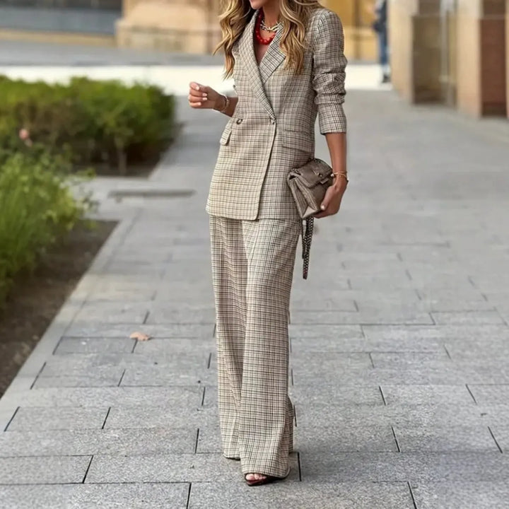 Double-Breasted Blazer Set Dames