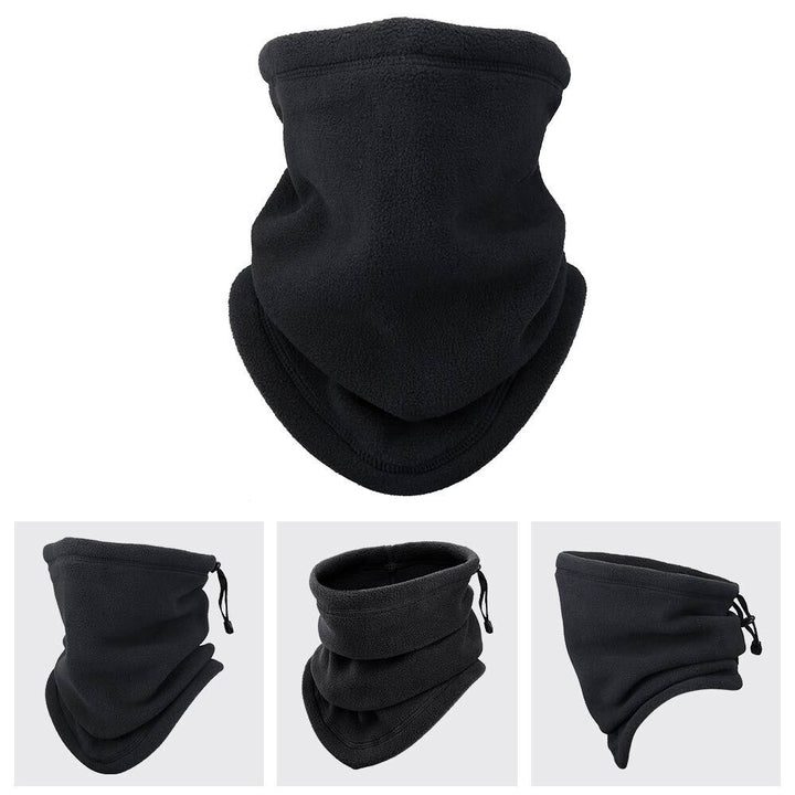 Fleece nekwarmer met trekkoord – bedekt hals en half gezicht