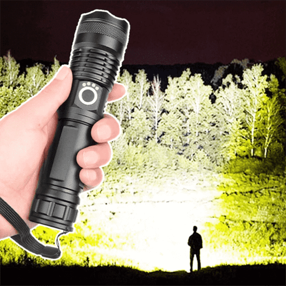 Superheldere zaklamp, oplaadbare XHP50.2-zaklamp
