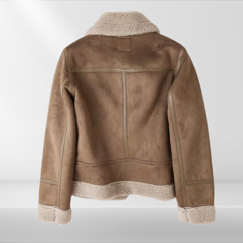 Dames sherpa bomberjack van fleece met rits – Amira