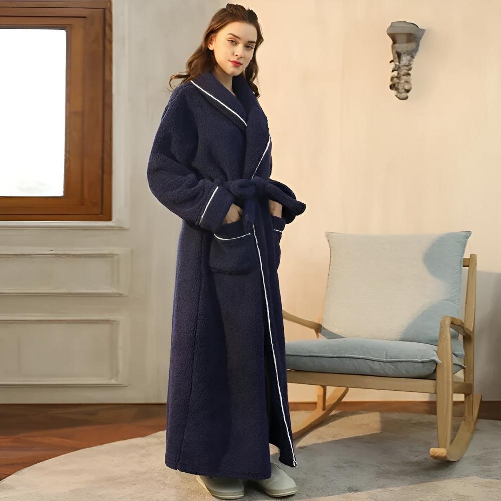 Elegante loungebadjas met strikceintuur