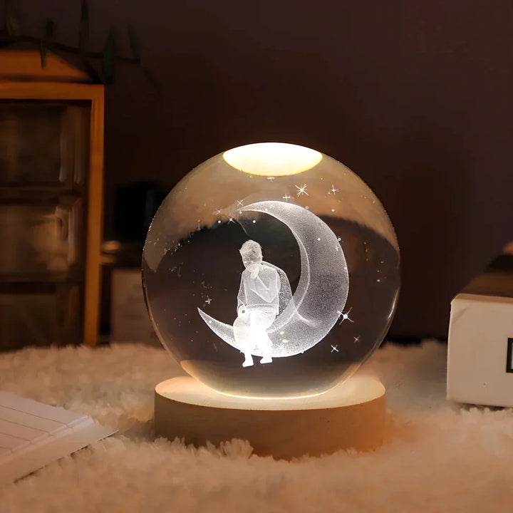 Kosmische kristallen bol-lamp, magische LED-woondecoratie