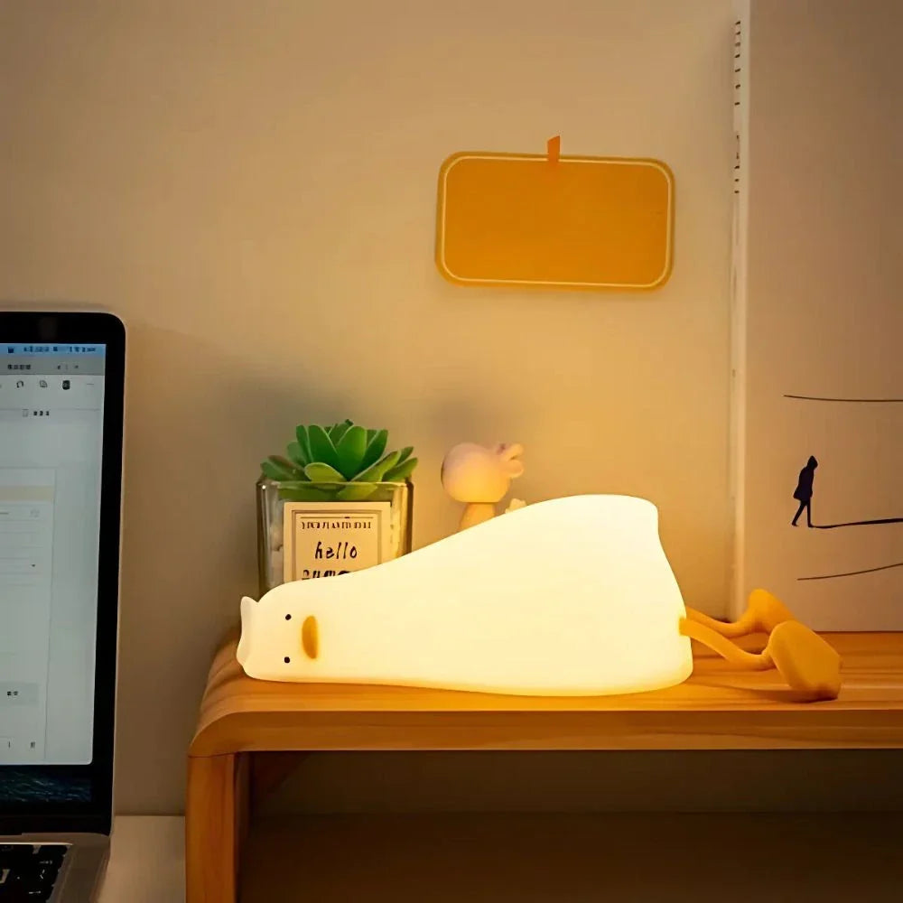 Schattige LED-nachtlamp, instelbare helderheid met slaaptimer