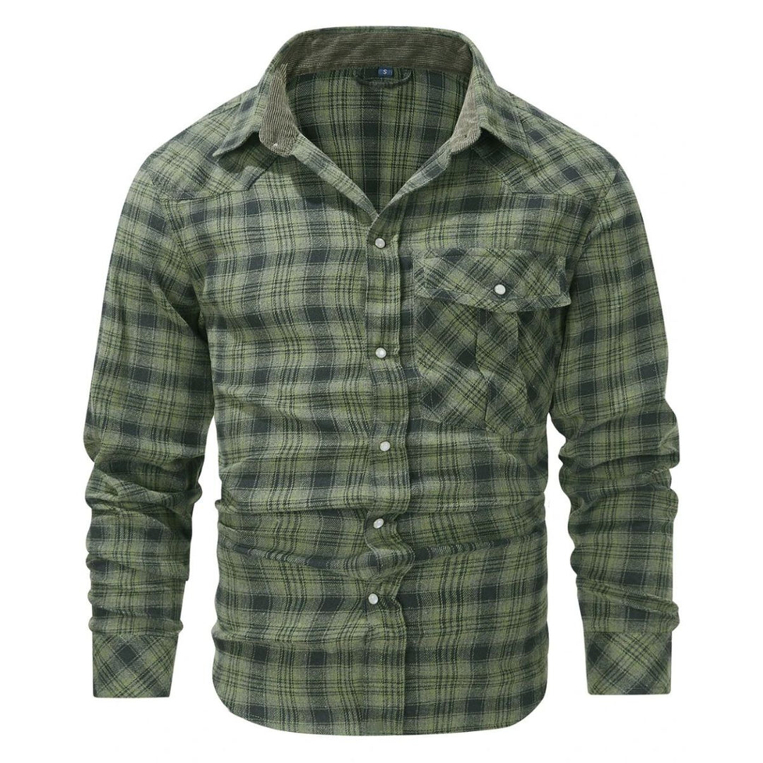 Geruit heren overhemd voor herfst & winter – Tobias