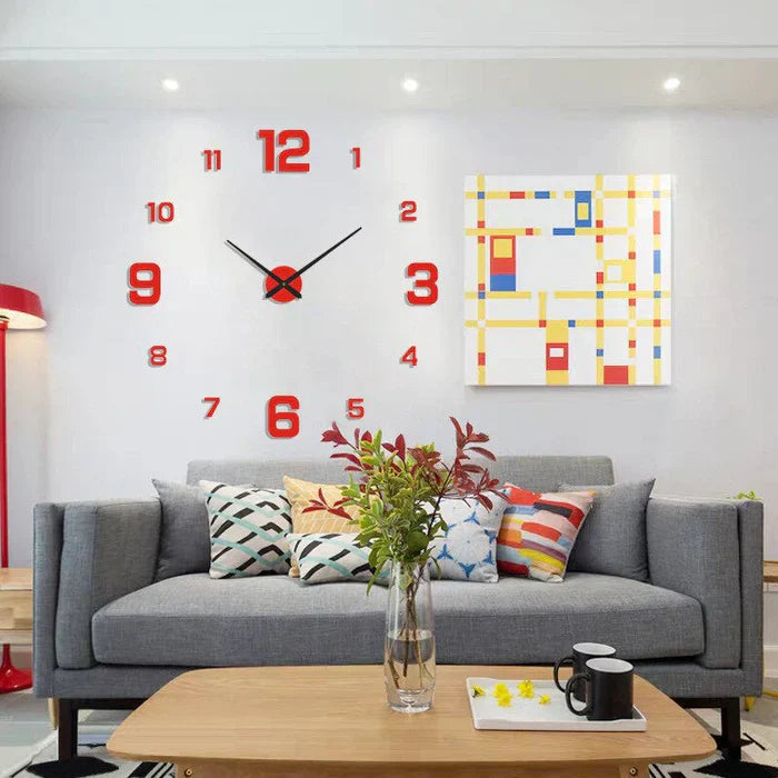 Moderne stille wandklok voor in huis, decoratief ontwerp