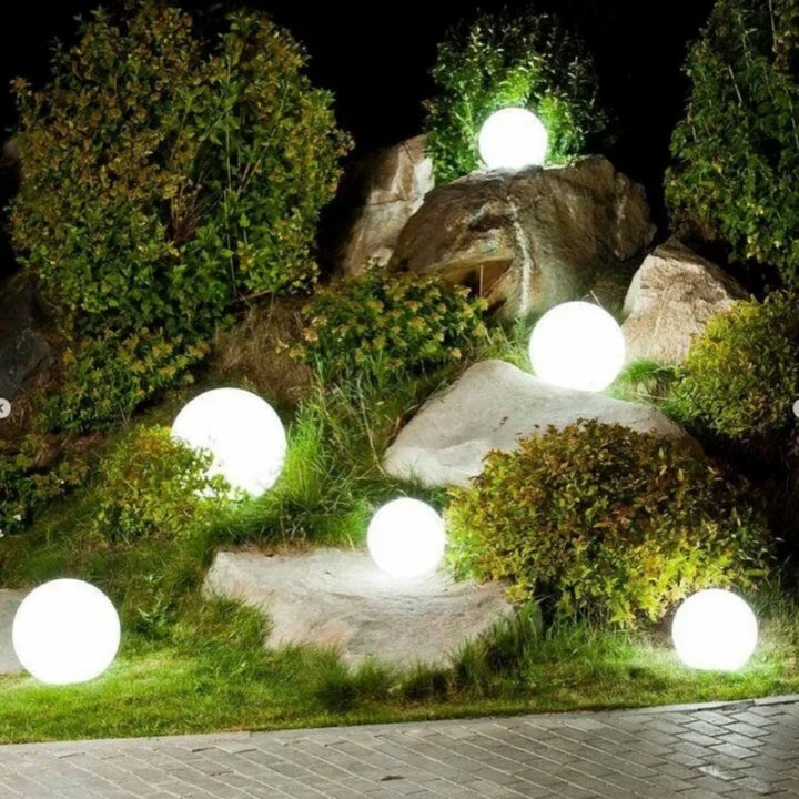 Bolvormige tuinlamp, kleurwisselende LED
