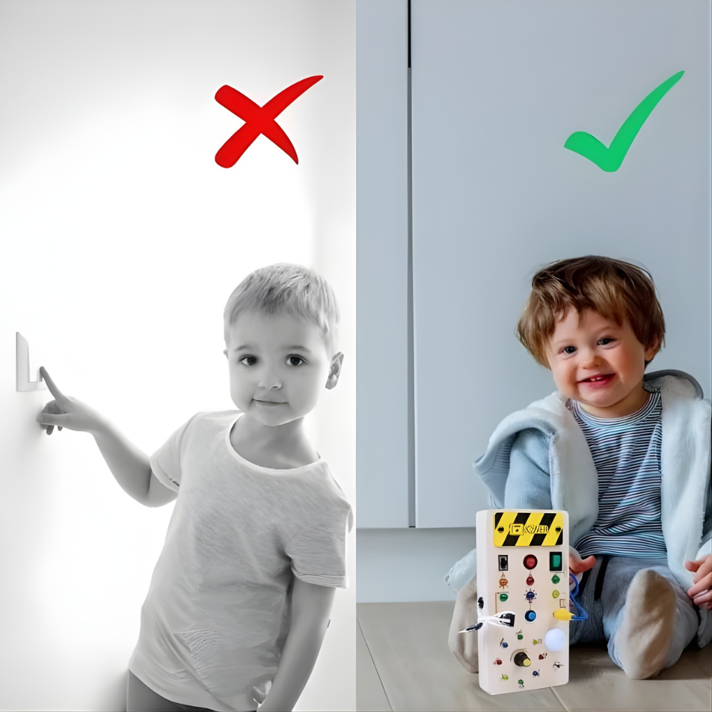 Montessori Drukbord met LED-lampen