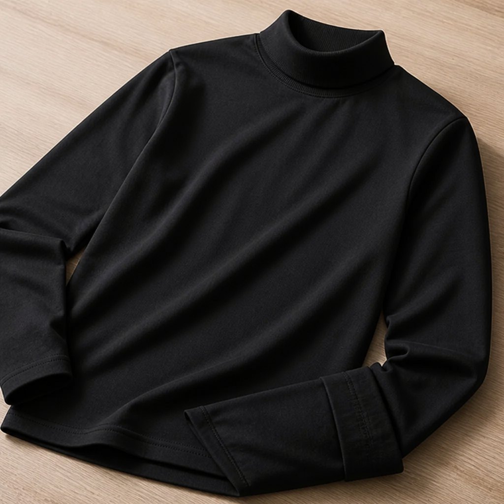 Slim fit herenshirt met lange mouwen en omslaanbare hoge kraag