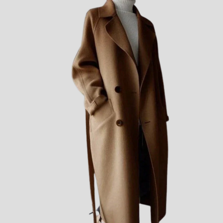 Lange wollen jas voor dames