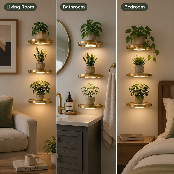 Glow-wandplank – zwevend LED-display voor een gezellige, opgeruimde look