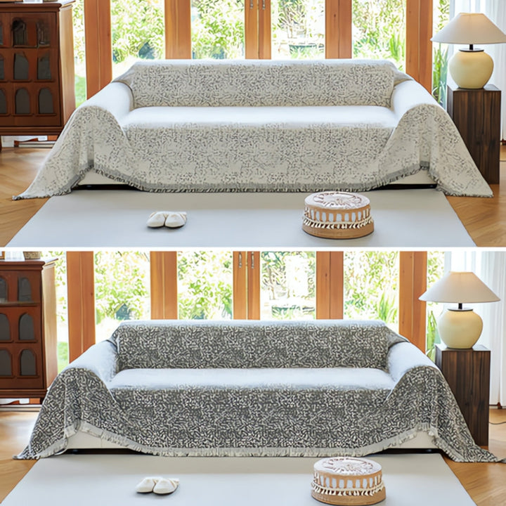 Nordic Speckle bankbeschermer, omkeerbare boho bankhoes