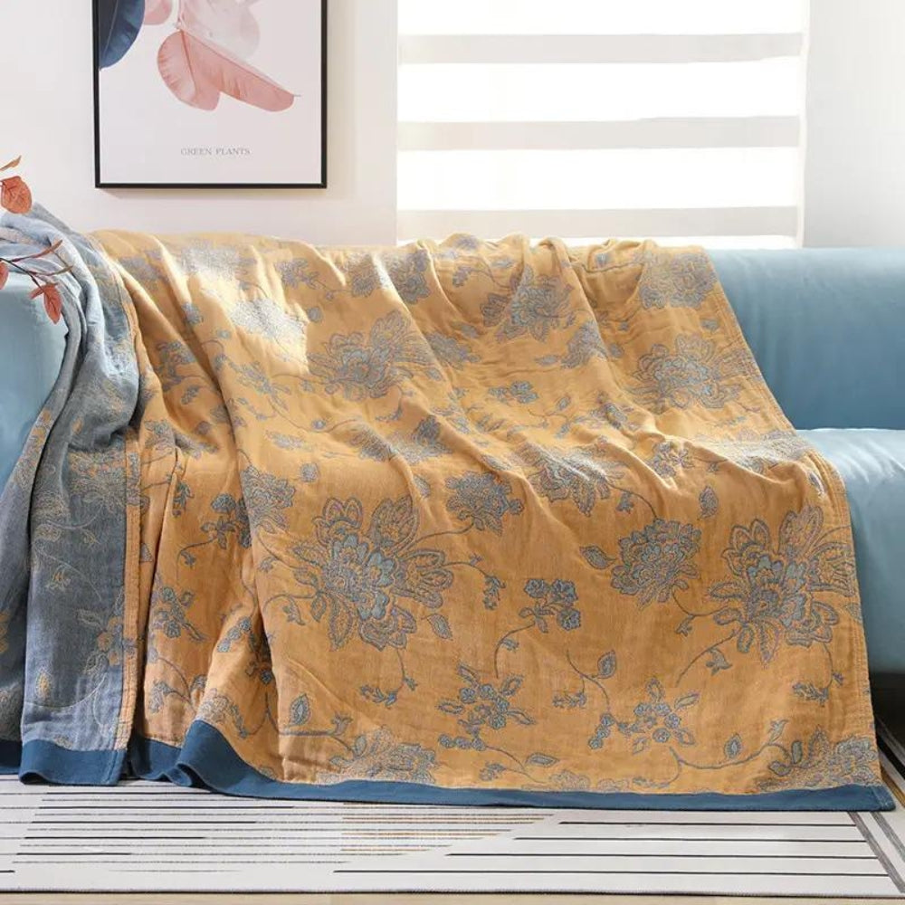 Elegante bloemendeken, ademend en comfortabel hoeslaken voor in huis in alle seizoenen
