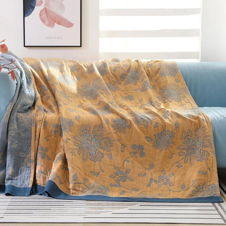 Elegante bloemendeken, ademend en comfortabel hoeslaken voor in huis in alle seizoenen