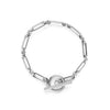 Elegante T-Bar armband in wit goud