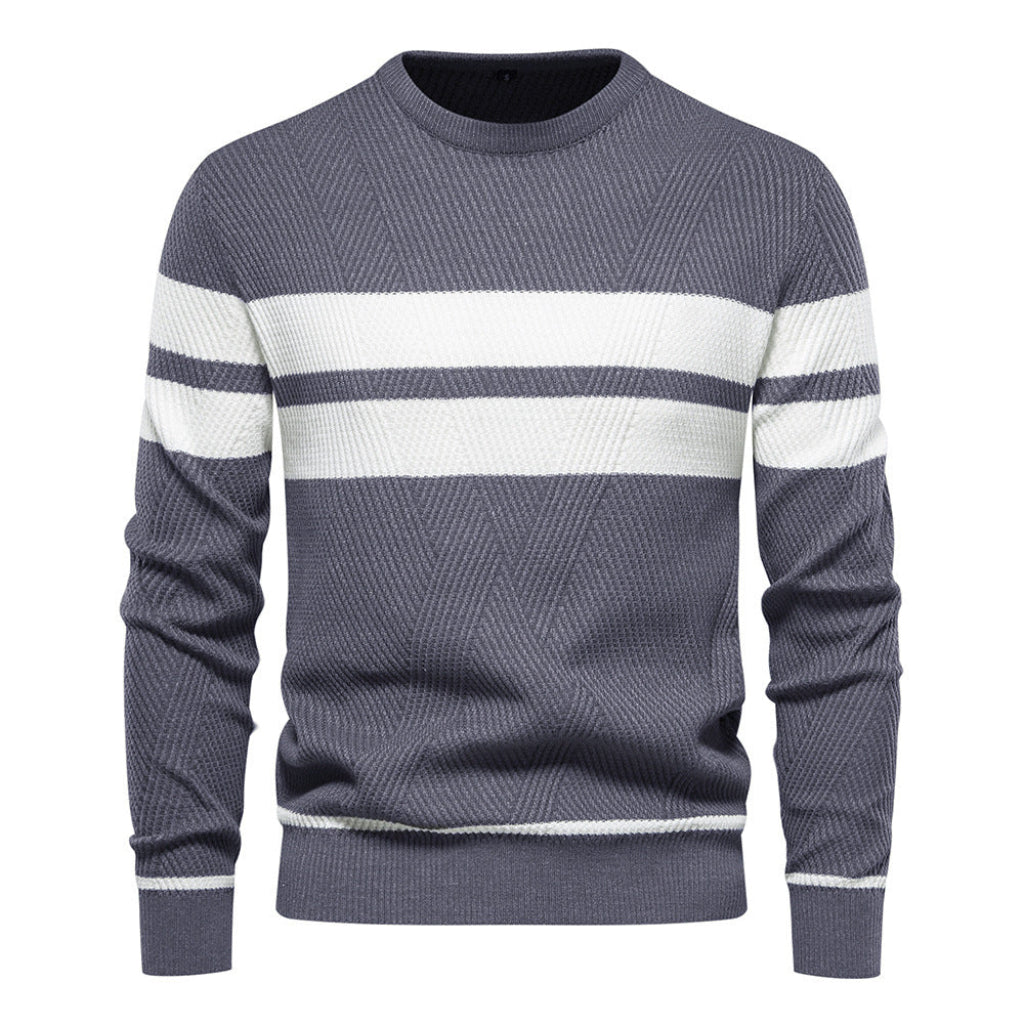 Casual Gestreepte Trui Voor Mannen Met Regular Fit — afbeelding 5