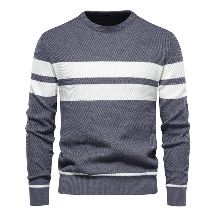 Casual Gestreepte Trui Voor Mannen Met Regular Fit — afbeelding 5