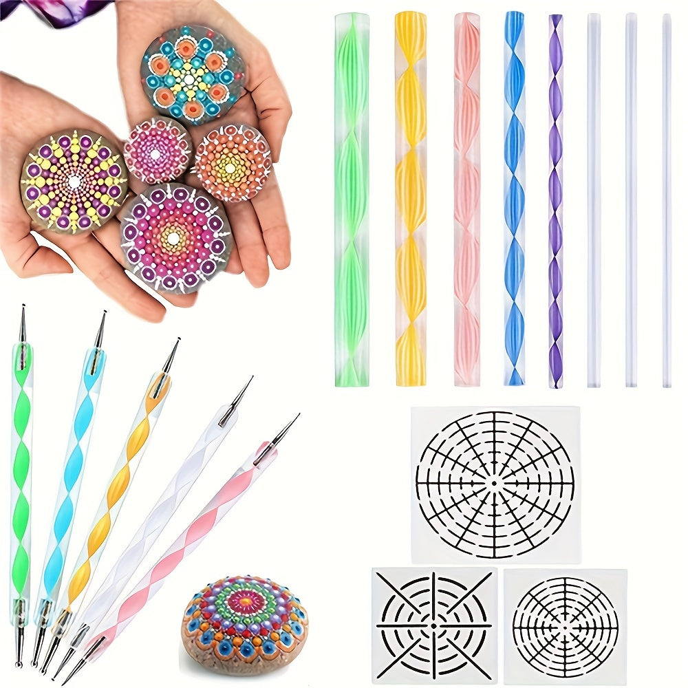 Mandala Gereedschapsset – Voor Creatief Schilderen en Steenkunst
